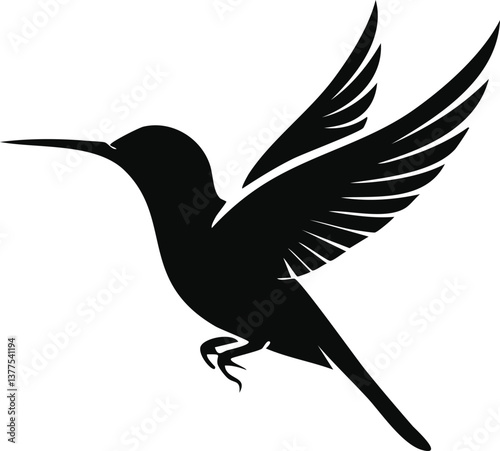 huming birds silhouette illustration