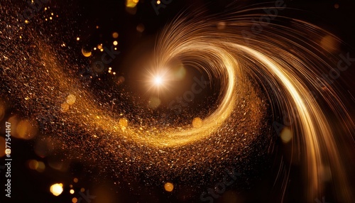 Mesmerizing spiral of light creating an enchanting visual experience in a hypnotic and abstract style