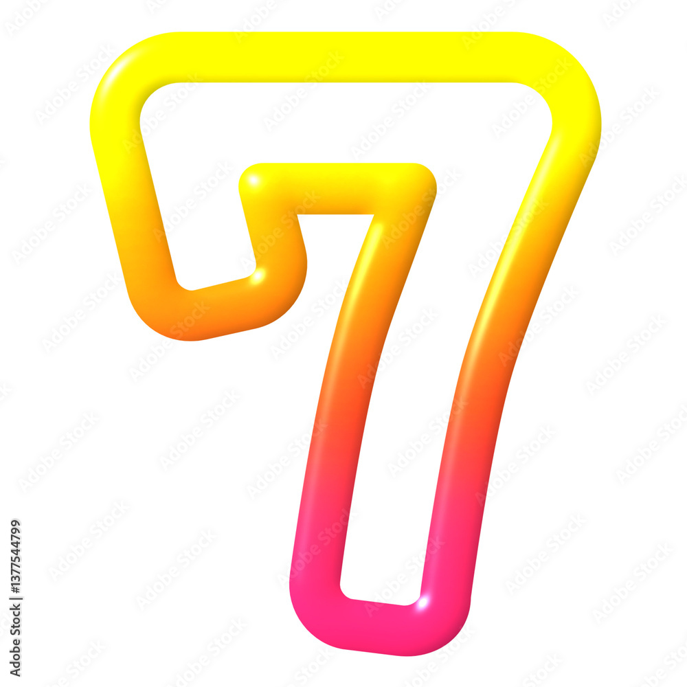 3d number 7 3d number 7
