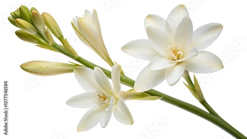 tuberose-flower-with-soft-white background