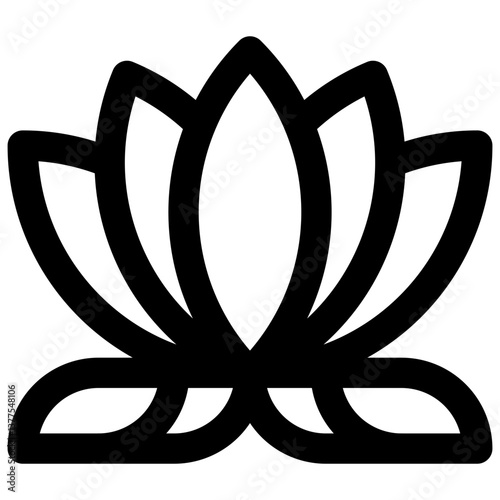 Yoga. Editable stroke vector icon.