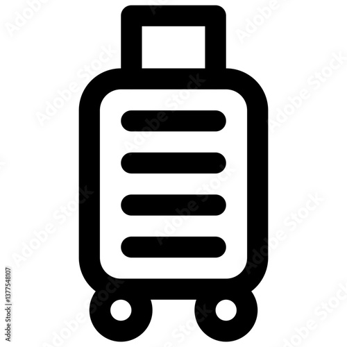 Travelling. Editable stroke vector icon.