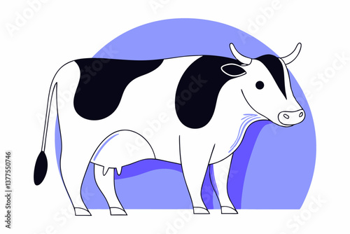 black and white cow