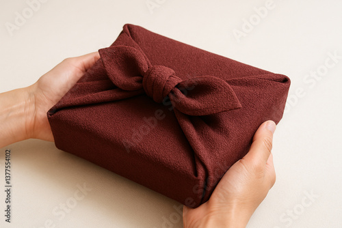 Traditional furoshiki gift wrapping for summer gift giving – お中元の贈り物にふさわしい伝統的な風呂敷包み