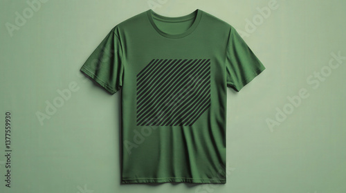 Classic green t-shirt with modern design
