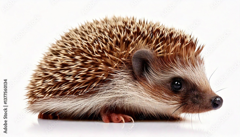 Obraz premium hedgehog on white background