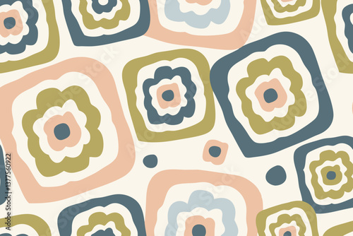 Abstract retro square vector background. Design illustration for decoration, wall decor, wallpaper, cover, banner.