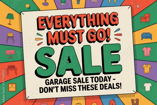 Explore great finds at the neighborhood garage sale today with everything marked for big discounts