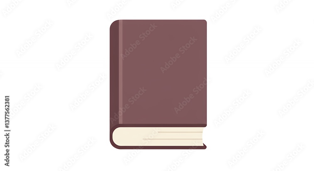 Closed Book Graphic Illustration Brown Cover Learning and Education Concept Closed Book Graphic Illustration Brown Cover Learning and Education Concept