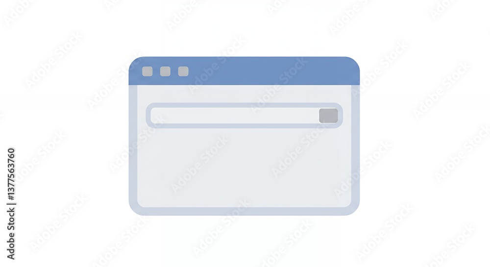 Browser Window Mockup with Search Bar Simple Interface Template Design Browser Window Mockup with Search Bar Simple Interface Template Design