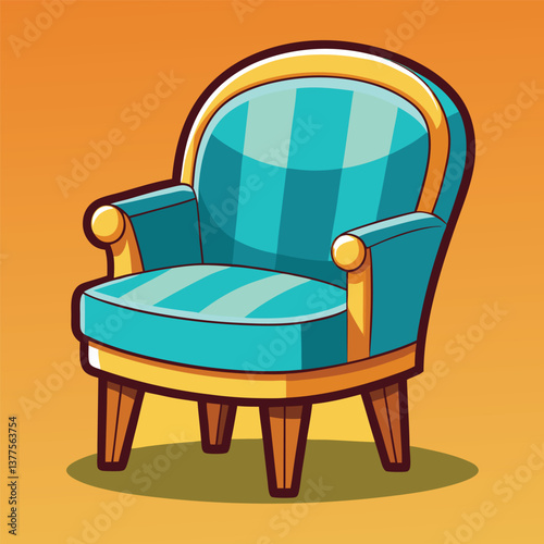 Cartoon Chair Clipart – Fun and Stylish Seating Illustration