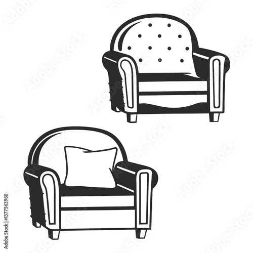 Cartoon Chair Clipart – Fun and Stylish Seating Illustration
