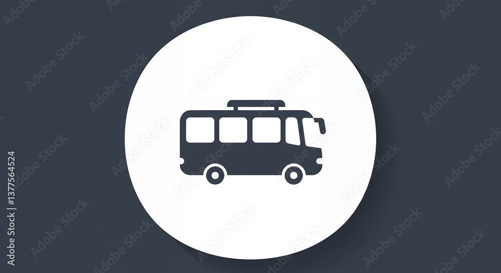 Isolated Bus Icon Symbolizing Transportation and Travel on White Background Isolated Bus Icon Symbolizing Transportation and Travel on White Background