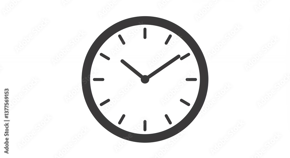 Clock Icon Illustration on White Background Showing Time Passing Quickly Clock Icon Illustration on White Background Showing Time Passing Quickly