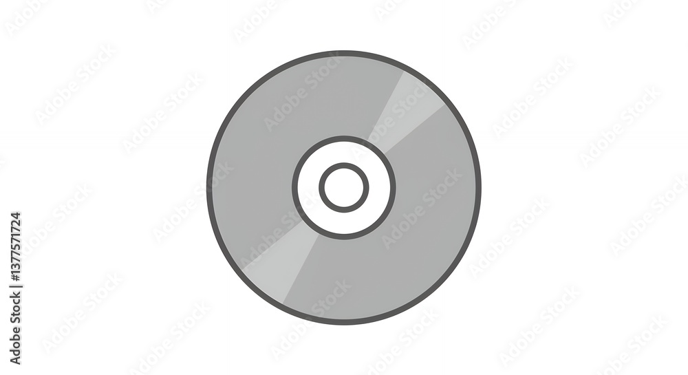Isolated Compact Disc Against White Background Perfect for Tech Mockups Isolated Compact Disc Against White Background Perfect for Tech Mockups