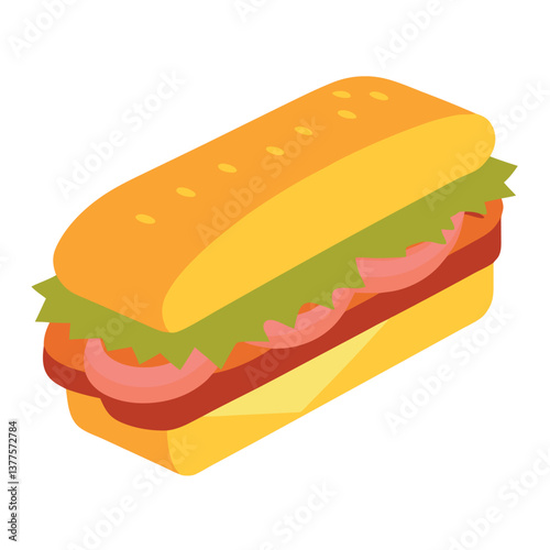 Cuban sandwich with roasted pork and mustard  isolated. 