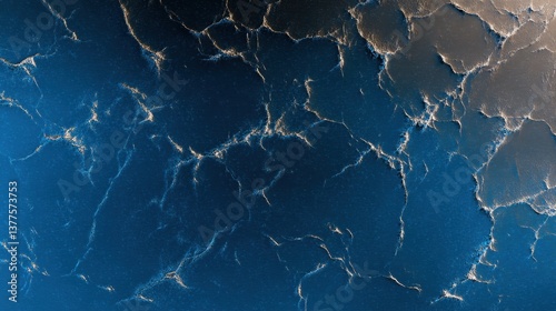Dark blue sky with scattered clouds above a patterned water surface creating a serene natural scene