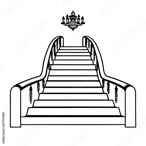 Extravagant luxurious spiral stairs. 