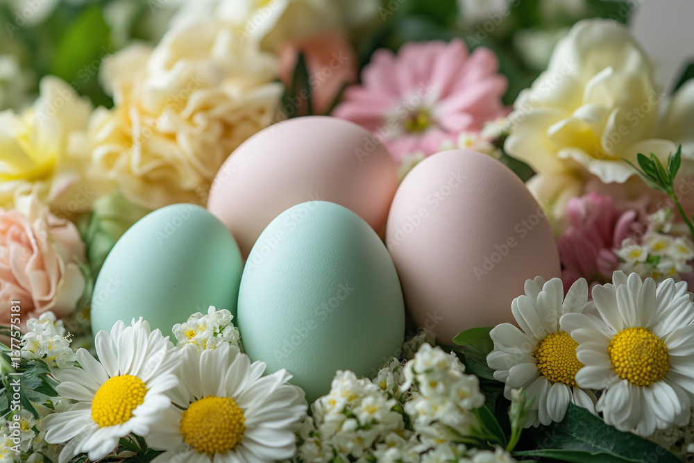 Easter background with many colorful easter eggs. Easter background with many colorful easter eggs.