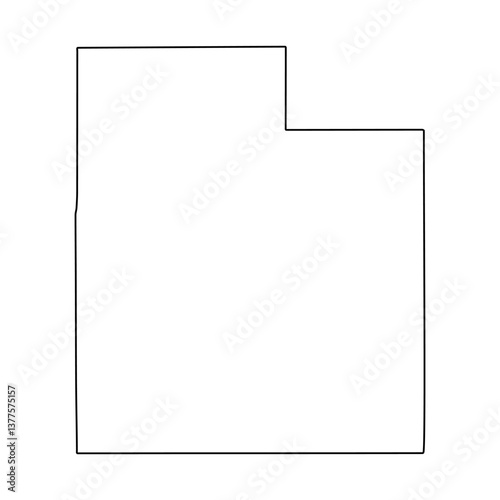 Utah State Outline Map, Sim...