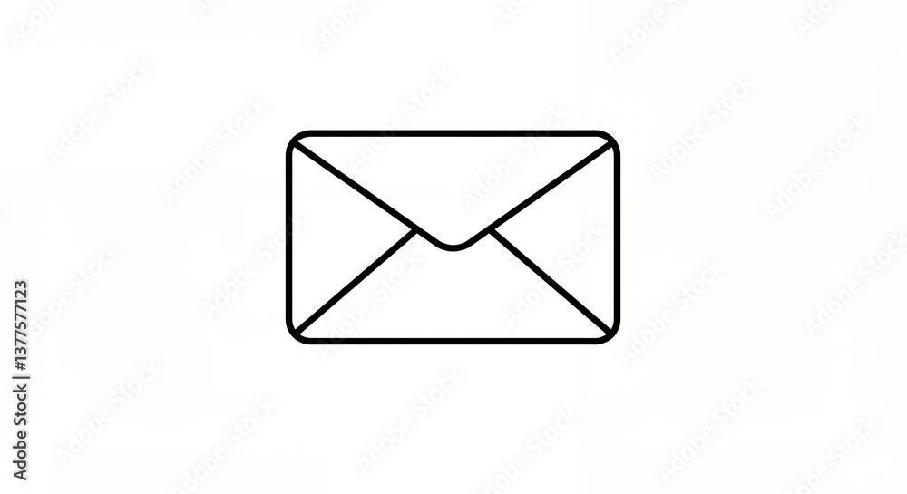 Simple Email Icon Illustration on White Background for Graphic Design Simple Email Icon Illustration on White Background for Graphic Design