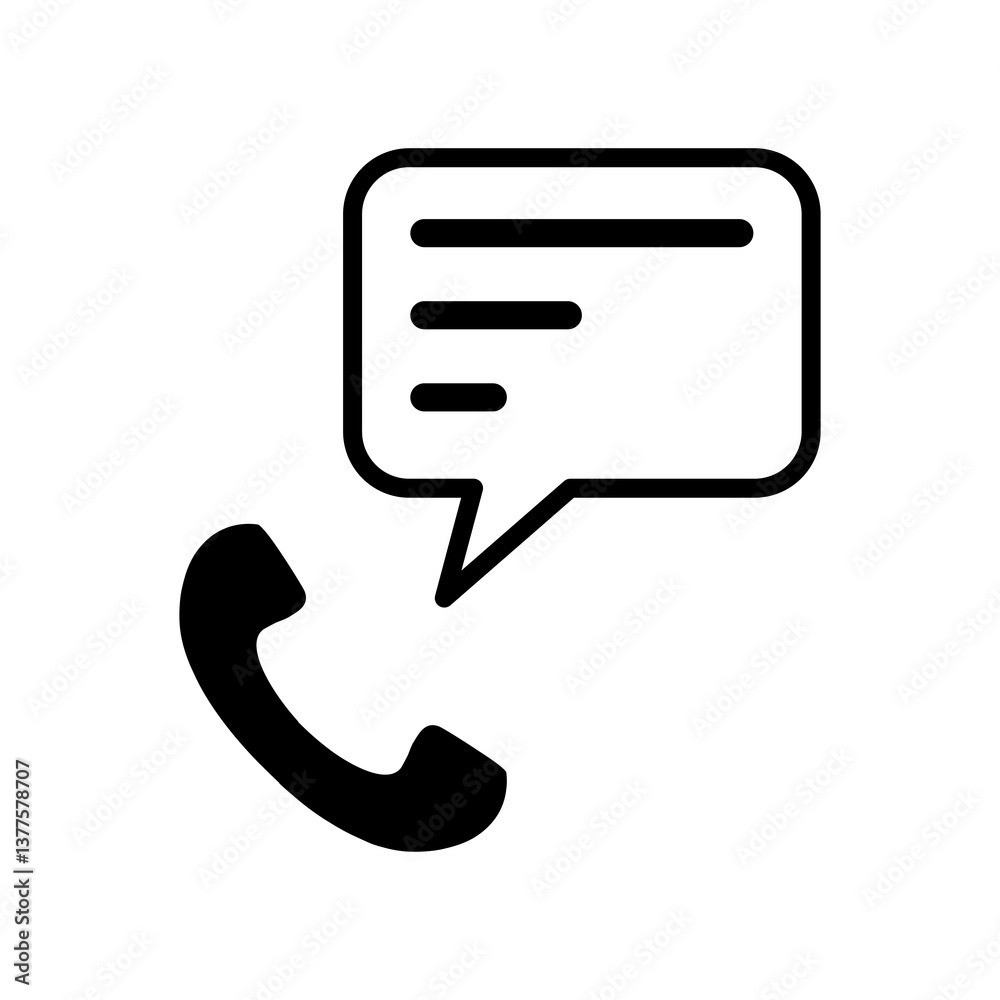 Phone icon, message sign. Handset call message icon. Vector illustration design Phone icon, message sign. Handset call message icon. Vector illustration design