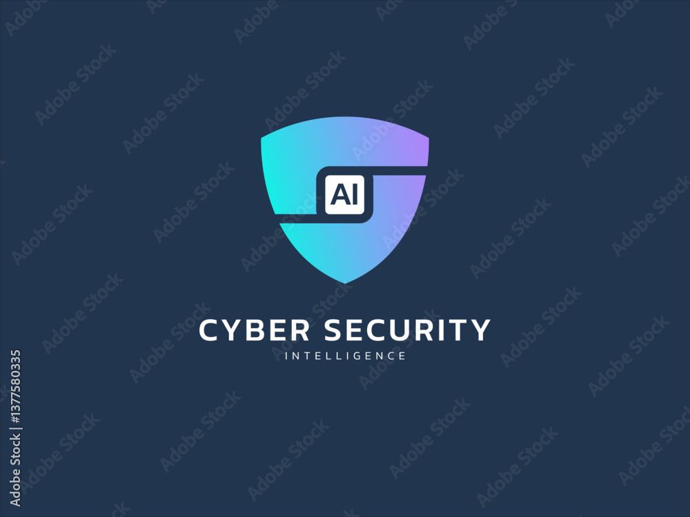 Cyber security intelligence data protection shield with letter AI in square microchip technology vector logo design concept. Abstract shield security icon logotype symbol for ID protection, ui, web. Cyber security intelligence data protection shield with letter AI in square microchip technology vector logo design concept. Abstract shield security icon logotype symbol for ID protection, ui, web.