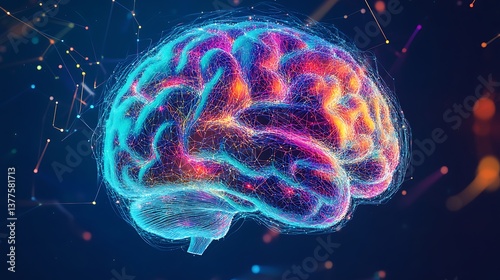Close Up of Synapse and Neurons Sending Chemical and Electrical Signals in Human Nervous System 3D Rendering