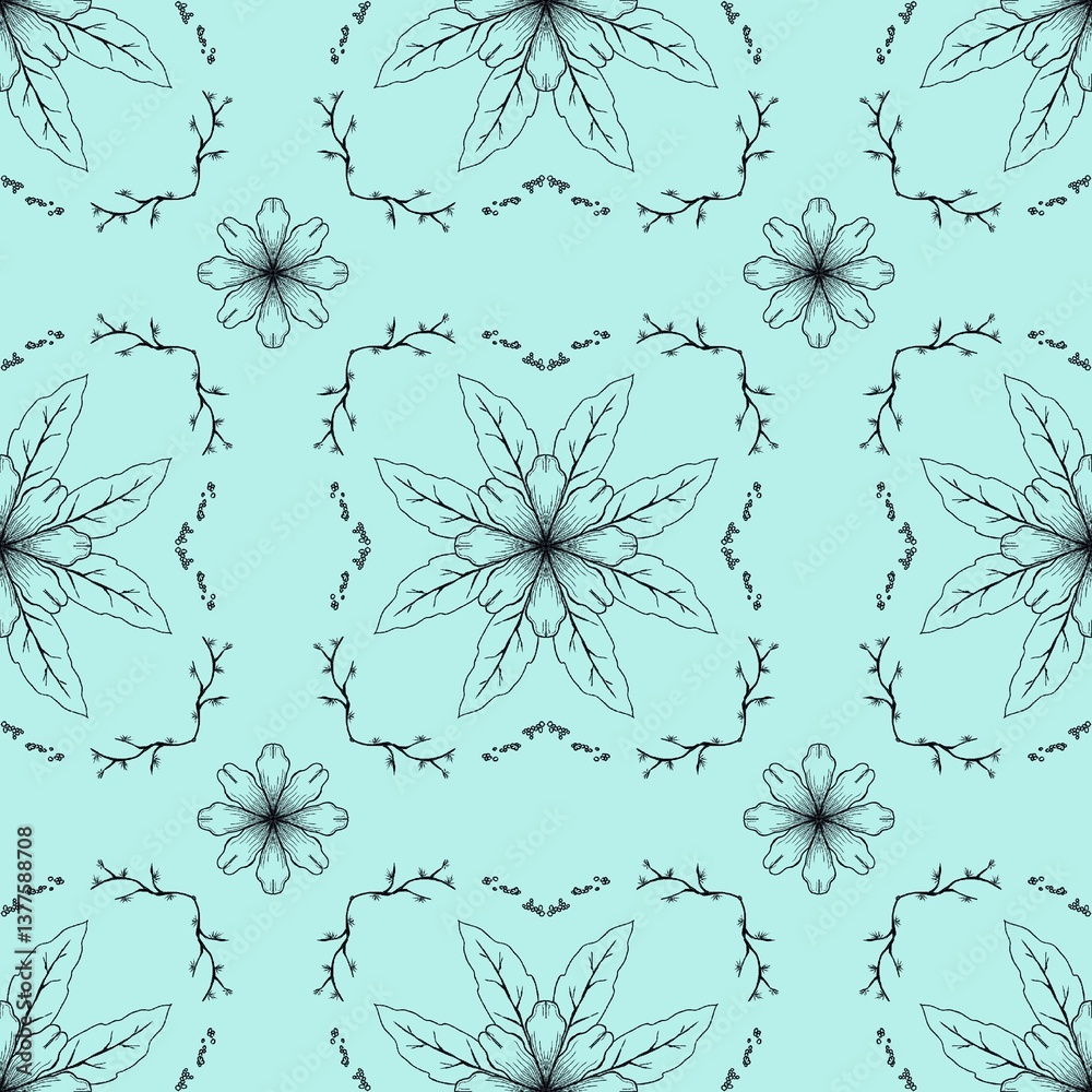 Obraz premium seamless floral pattern