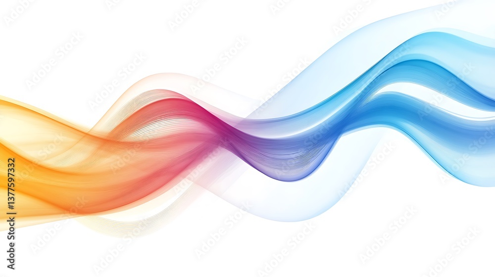 Obraz premium Colorful Abstract Wave Flow. (3)