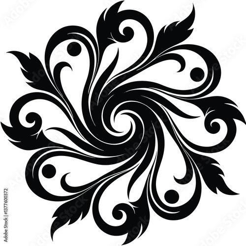 venetian baroque swirls vector art