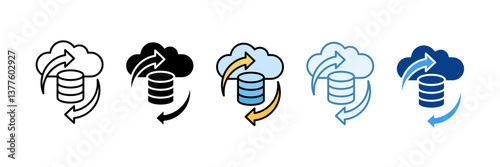 Cloud  Icon Set Multiple Style Collection