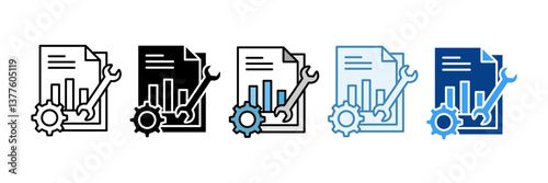 Wrench  Icon Set Multiple Style Collection