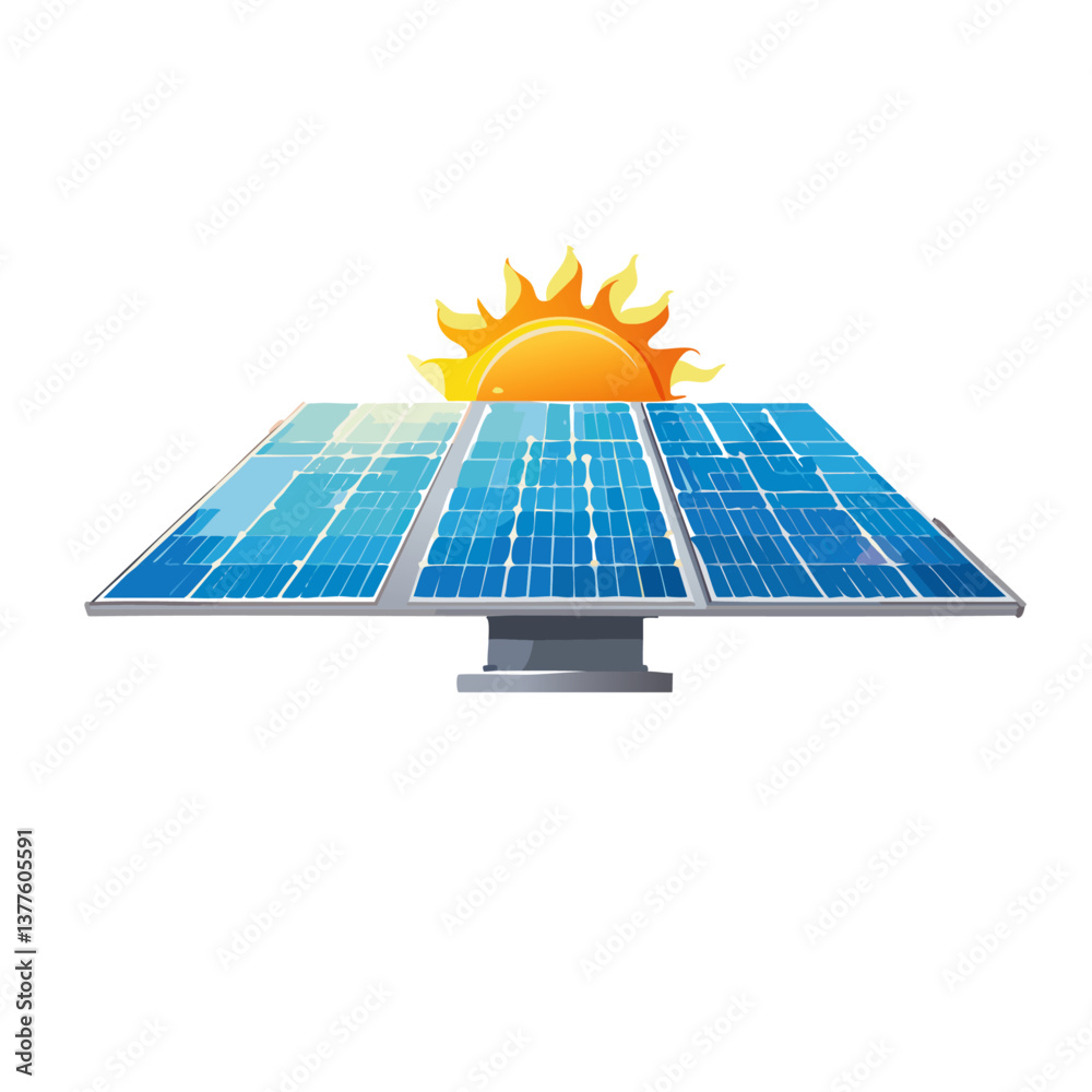 Solar system with sun vector isolated on a transparent background