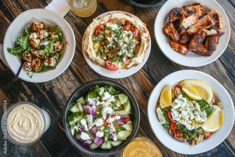 Diverse healthy meal options Diverse healthy meal options