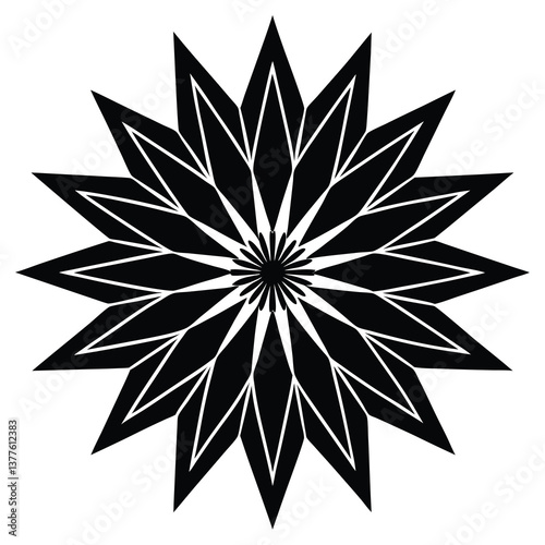 clean radial symmetry vector art design