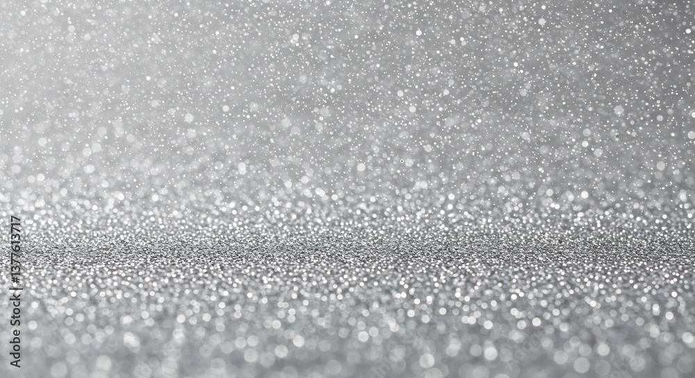 Obraz premium Silver Glitter Texture Soft Light Background. AI Generated
