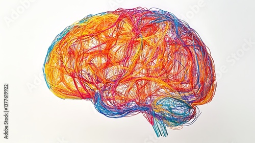 Neuron. Human Organs Anatomy - Line Icon. Vector Stock Illustration