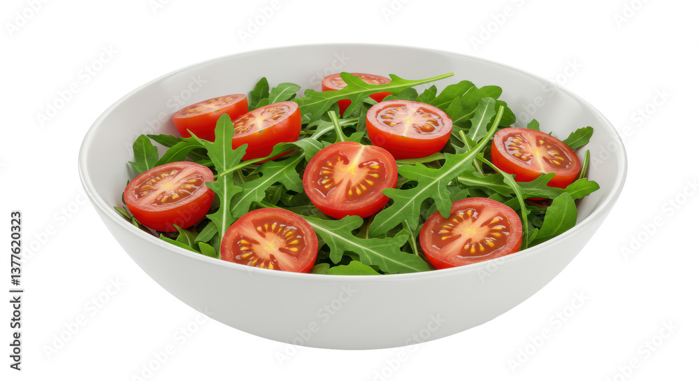 Isolated Rocket Salad with Tomatoes Isolated Rocket Salad with Tomatoes