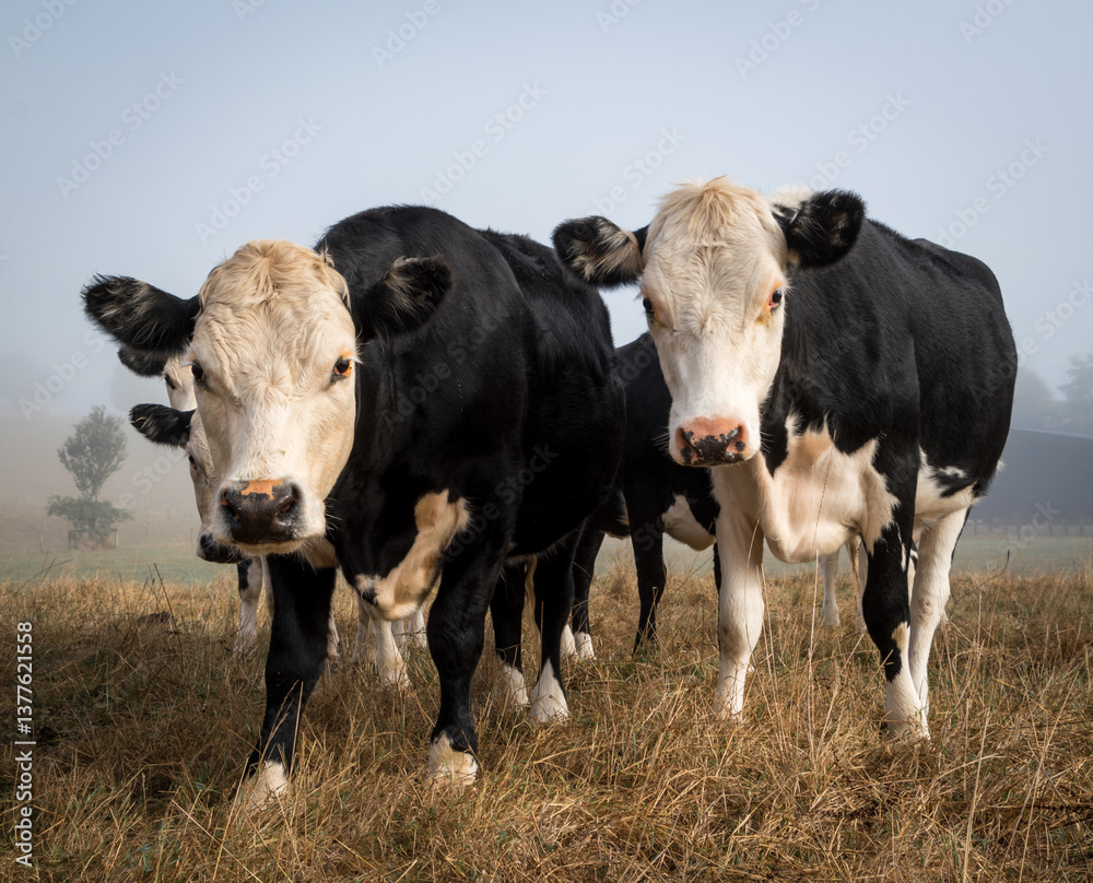 white face dairy cross beef cattle in dry brown paddock during drought white face dairy cross beef cattle in dry brown paddock during drought