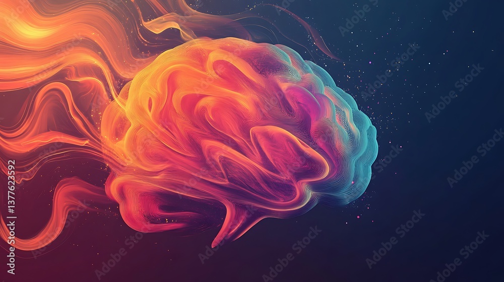 Fototapeta premium Neuron. Human Organs Anatomy - Line Icon. Vector Stock Illustration