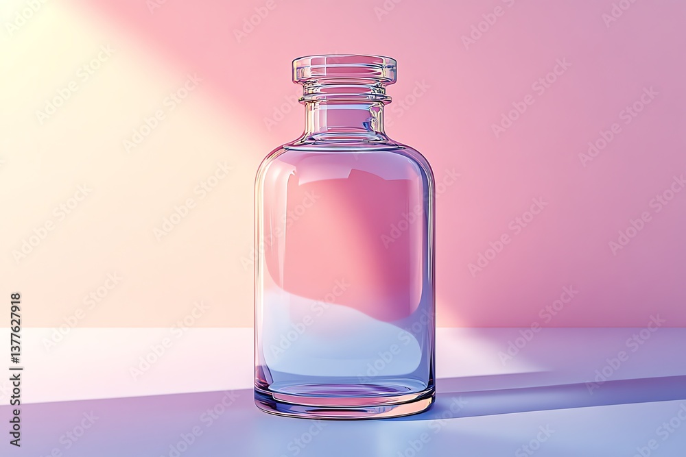 Glass Bottle: Pastel Hues and Soft Light Glass Bottle: Pastel Hues and Soft Light