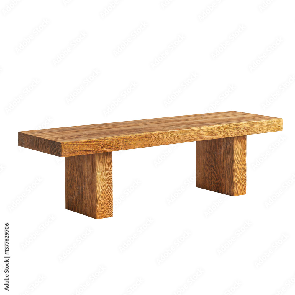 Minimalist wooden bench with clean lines and solid texture Minimalist wooden bench with clean lines and solid texture