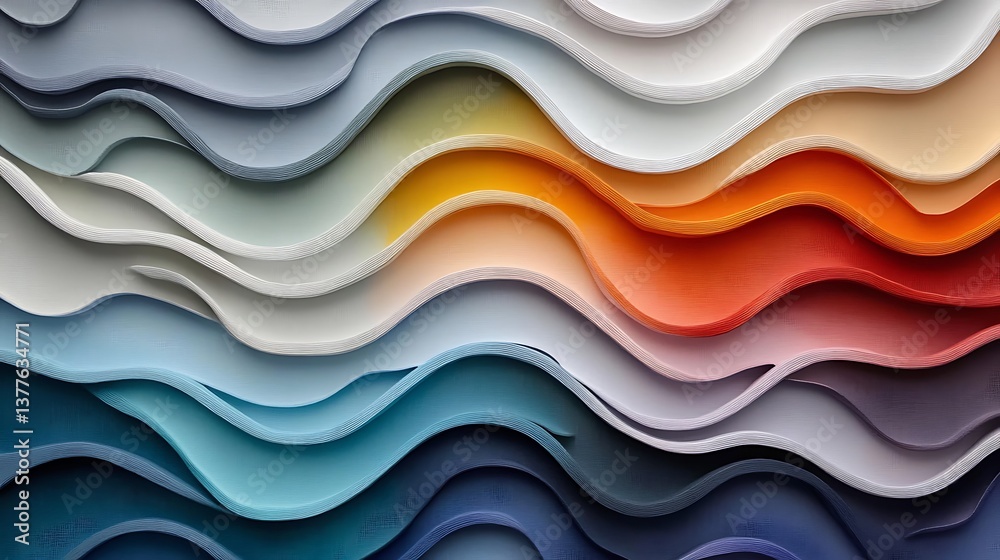Fototapeta premium Abstract Colorful Wave Pattern.