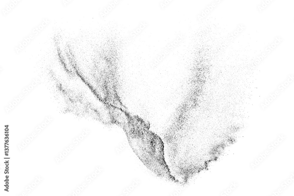 Water texture. Splash effect. Snow overlay. Drops liquid. Grunge pattern. Black explosion on transparent background. PNG format.