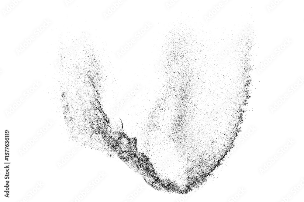 Water texture. Splash effect. Snow overlay. Drops liquid. Grunge pattern. Black explosion on transparent background. PNG format.
