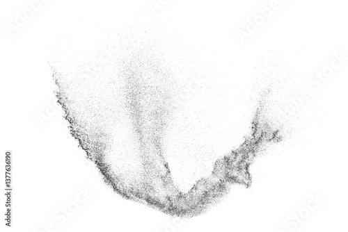 Water texture. Splash effect. Snow overlay. Drops liquid. Grunge pattern. Black explosion on transparent background. PNG format.