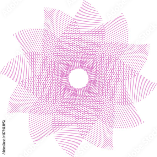 Spring flower. Vector element for diploma, certificate, currency, voucher or money design. EPS 10 version.
