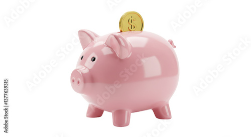 Isolated Piggy Bank