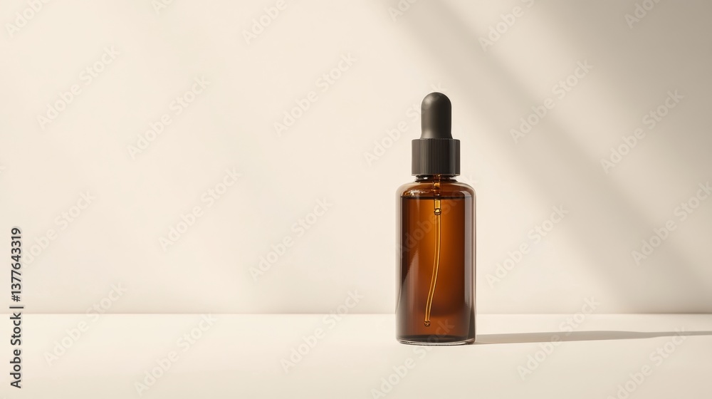 Fototapeta premium A luxurious facial mist bottle, modern and high-end, isolated on a seamless white background,